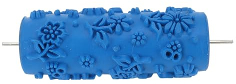 Lmrysalque Rullo di vernice stampato da 5 pollici, rullo di gomma strutturato, rullo di gomma decorativo per pittori fai da te