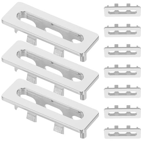 FENICAL Sink Overflow Hole Cover and Easy Clean Maintenance 10pcs Rectangle Basin Overflow Quick Installation for Kitchen and Bathroom for Wash Basin