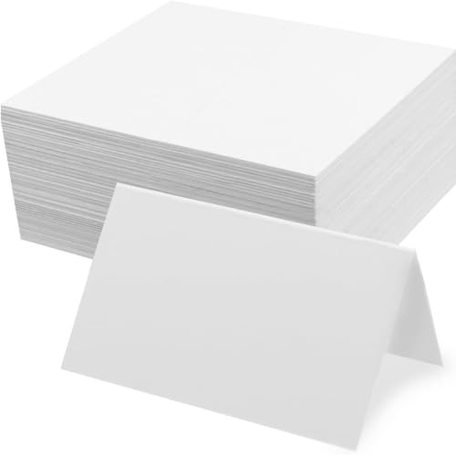 60 Marques Place Mariage, Cartes Vierges Pliees en Papier Kraft evenement | surface lisse pour ecrire, format pratique compact, aspect naturel naturel, resiste aux manipulations frequentes