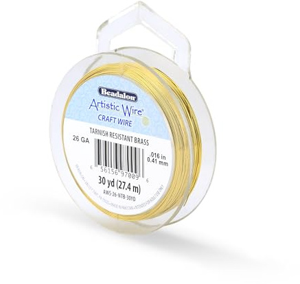 Beadalon 30-Yards Artistic 26-Gauge Non-Tarnish Wire, Brass