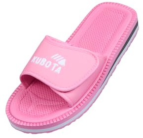Kubota Claquettes à scratch Femme Homme Sandales été Chaussures pour piscine et plage Chaussons