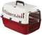Kerbl 81348 Transportbox Expedion (Tiertransportbox Haustiere Katzen Hunde Kaninchen) aus Kunststoff 45x30x30 cm Creme/Bordeaux