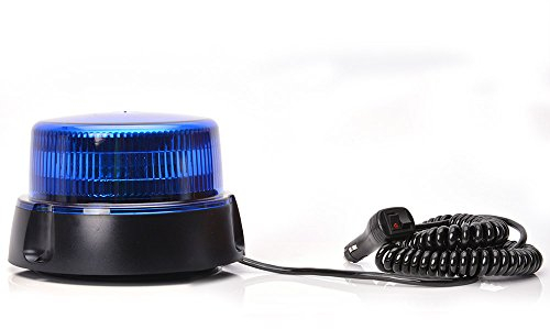 WAS Gyrophare R65 à embase magnétique Tenue jusqu’à 250 km/h Pour médecin urgentiste, chef d’intervention, transport de sang Bleu