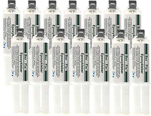 Ber-Fix 14x 25g 2K Epoxidharzkleber - 30 Min Härter - Für Kunststoff, Keramik, Beton, Stein & Metall - Echter 2 Komponenten Epoxy Kleber