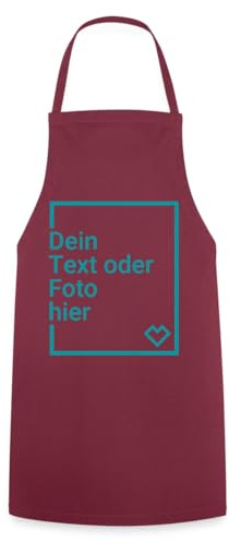Personalisierte Kochschürze Mit Foto, Name Oder Text Aus Baumwolle | Robuste Schürze aus 100% Baumwolle mit 240 g/m² und Tunnelzugband an Nacken und Hüfte.