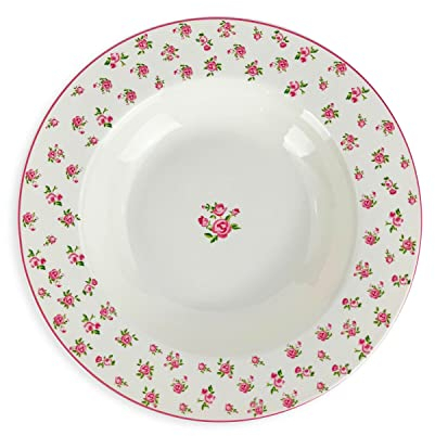 Nada Home Lot de 6 assiettes creuses Isabelle Rose Holly Shabby Chic en porcelaine 5106