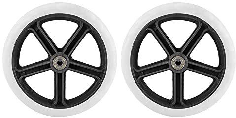 Barabesty 2 PCS 200Mm (8 Pouces) Caoutchouc Non Marquage Accessoires de Roue pour Fauteuil Roulant Chaise en Caoutchouc Roulettes Roulettes