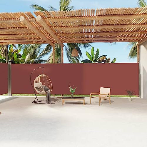 vidaXL Tenda da Sole Laterale Retrattile Marrone 200x1200 cm