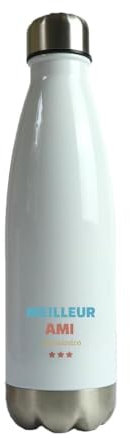 CADEAUX.COM - Gourde Personnalisable - Meilleur Ami - Gourde Isotherme Personnalisée - 500ml - Bouteille Thermos avec Message - Idée Cadeau Original- Cadeau Homme - Cadeau Femme