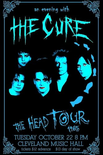 BUY ART FOR LESS Officially Licensed The Cure - Head Tour Art Poster - 24 x 36 Inch - Decorative Print - Poster Paper - Ready to Frame