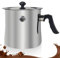 1.5L Milchtopf mit Deckel, Milchtopf Doppelwandig mit Bakelitgriff, Kochtopf mit Pfeife, Simmertopf Puddingtopf Wasserbad Schmelztopf aus Edelstahl für Gas Elektro Induktion