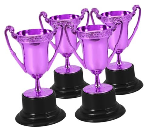 TOPBATHY 4stücke Mini-trophäe Aus Plastik Kleinere Feiertrophäen-dekor Partyzubehör Und Geschenke Requisitentrophäen Für Wettbewerbe Preisauszeichnungen Und Siegertrophäenspielzeug Vielseit