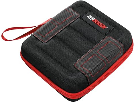 RED DRAGON Firestone Grande 2 Darts Case | Pro-Level Darts Carry Case for Travel | Holds 2 Fully Assembled Sets + Flights & Shafts | Hard Shell Dart Wallet for Serious Players