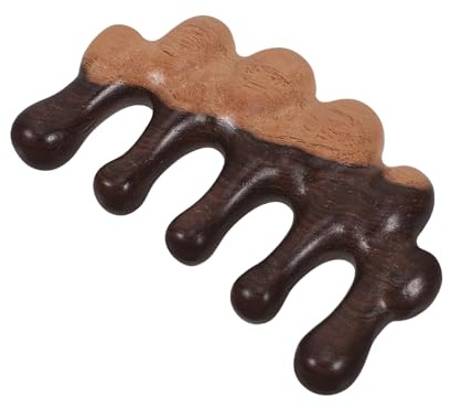 Ipetboom Holzkamm für Massage der Kopfhaut Antistatisch mit Breiten Zinken Natürlich und Kreativ Gestaltet für Frauen und Männer zum Entwirren von Langem Haar