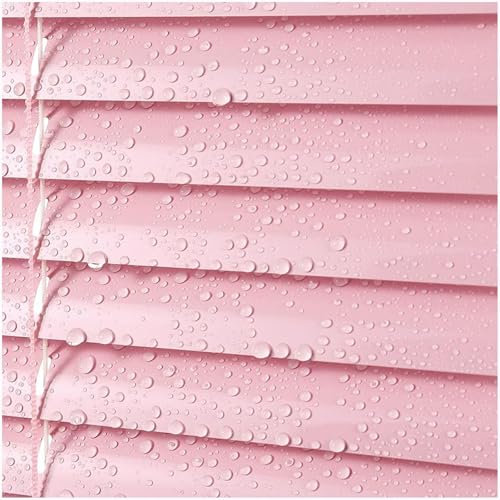 KOOEIN Aluminium Jalousie Für Fenster 45/50/60/70/80/90/100/115/120cm,Horizontale Jalousien Rosa,Anti-UV Wasserdicht,Alu-Metall Venezianische Jalousette Mit 25mm-Lamellen,Pink-135x175cm/53x69in