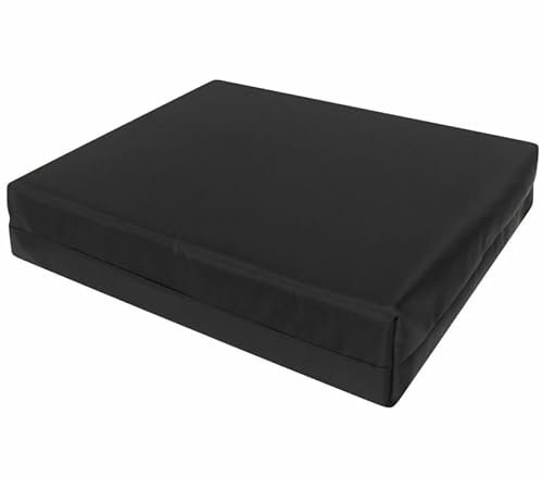 Booster Cushion Memory Foam Armchair Seat Pad 45cm x 45cm Water Resistant Wheelchair & Sofa 10cm Thick for Extra Comfort Support & Riser for Garden Office & Home Chairs (Black)