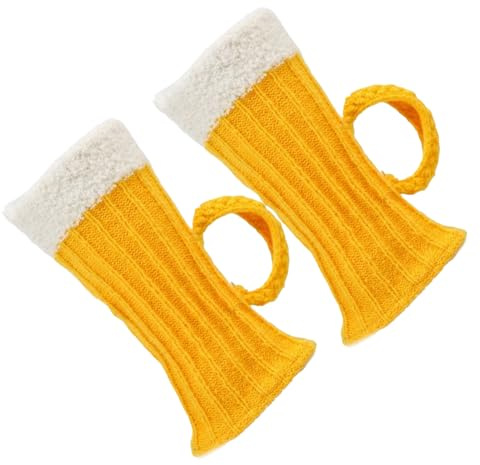 Générique Jambières Chaussettes Chaudes | 1 Paire Jambières Chaussettes Bottes Bière avec Poignées | Mode Fille pour Fête de la Bière Bureau Anniversaire Voyage,Célibataire Anniversaire Noël Pâques