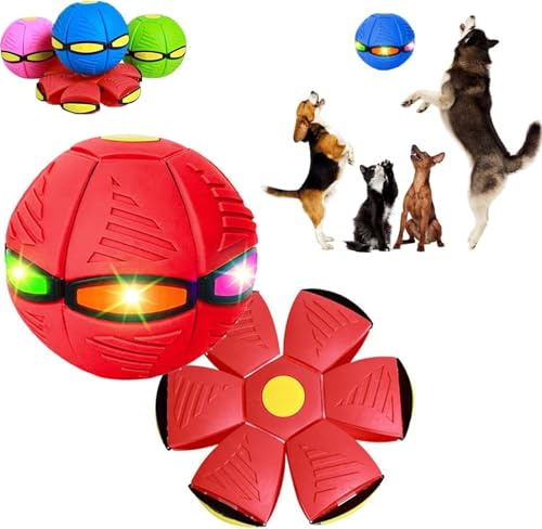 Bola de rebote para niños, bola de rebote mágica, bolas rebotantes, interacción entre padres e hijos, bolas de platillo volador de juguete para mascotas, forma dual intercambiable libremente con 6