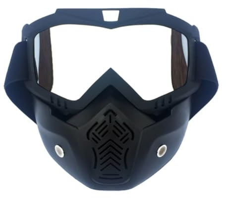 JEWEDECO Gafas de Esquí para Hombre Lente PC y Montura Tpu, Desmontables y Resistentes al Desgaste, Ideales para Deportes al Aire Libre y Snowboard