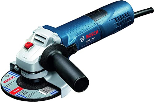 Bosch GWS 7-125 Professional - Amoladora angular (720 W, 11000 rpm, 125 mm), color azul