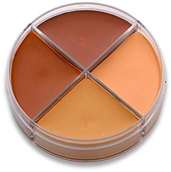 Professionelle Theater-Schminke Hautfarbe - Horror Verkleidung Make-Up Set Creme Schminkdose 4 Farben - Halloween Karneval Motto-Party