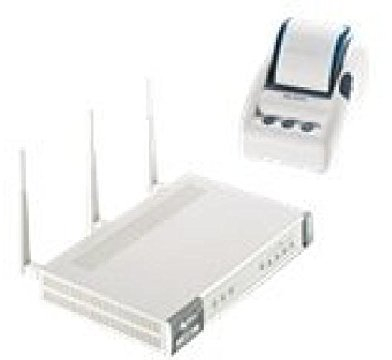 ZyXEL N4100 - Wireless Router - 4-Port-Switch - 802.11b/g/n - mit ZyXEL ZyAIR SP-300-Etikettendrucker Router / Wless / N-4100