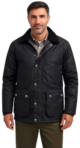 GAME Barker Antique Wax Veste Marine