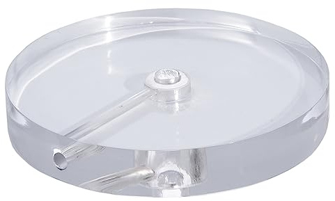 B&P Lamp® 4 Inch Diameter Round Clear Acrylic Lamp Base with Wire Way