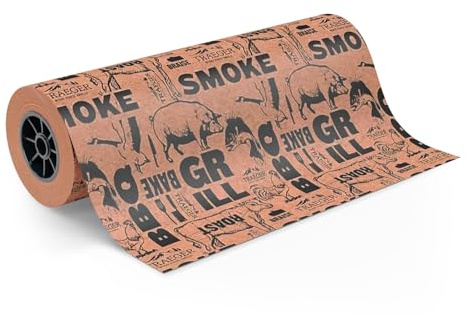 Traeger Grills BAC427 Papierrolle, 45,7 x 45,7 cm, hält Fleisch feucht, verbessert den Rauchgeschmack, rosa