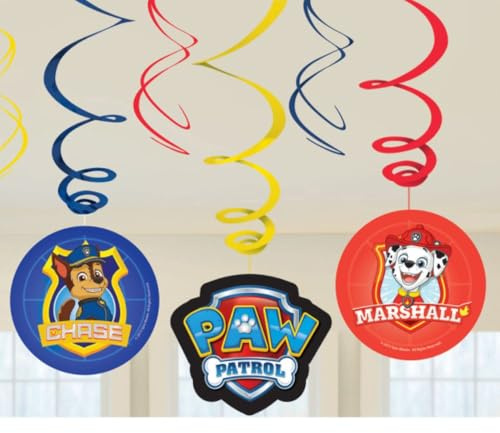 Child Paw Patrol Swirl Decorations