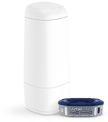 Angelcare Original Dress-Up XL Windeleimer, 5 x weniger Folienverbrauch, Umweltfreundlicheres System mit 1 Nachfüllkassette