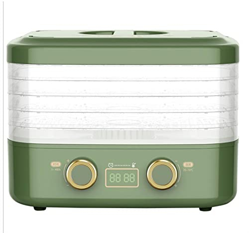 Déshydrateur Alimentaire, Déshydrateur Mac pour Beef Jerky, Fruits, Herbes et Légumes, Contrôle Numérique de la Température et du Temps, 5 Plateaux Passe au Lave-Vaisselle, 350W, Livre de Recett