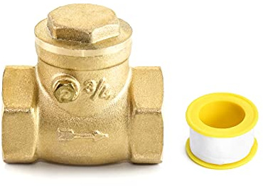 QWORK® Clapet Anti-Retour 3/4 Pouce, Clapet Anti Retour à Filetage Femelle en Laiton pour Éviter le Reflux d'Eau, 232PSI/1.6MPa, DN20