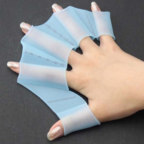 Gants de natation - Gants de natation palmés - Gants de natation palmés - Gants aquatiques - Pour enfants et femmes - Accessoire pour la plongée avec tuba, la natation et la plongée - (L)