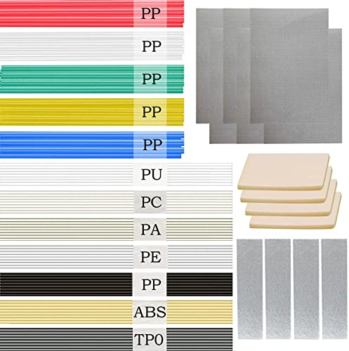 120 Stück Schweißdraht PE PP ABS PC PU PA TPO - Schweißstäbe, Schweißstöcke für Kunststoff Schweißen Reparatur, Länge 330+250 mm