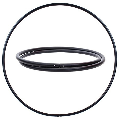 Hoopomania Hula Hoop Rohling steckbar (mit Snap Button), 25mm Rohr, schwarz/Weiss, Ø 90-140cm