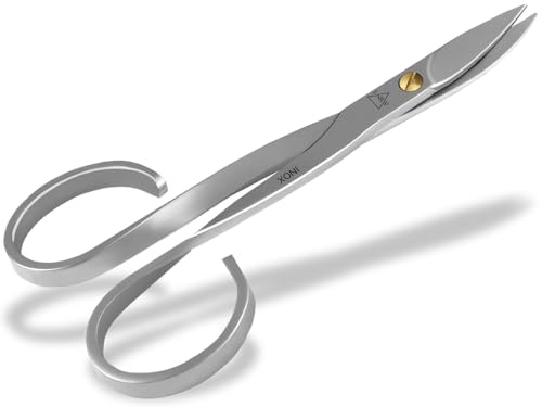Nagelschere Fußnagelschere leicht gebogen Maniküre Schere Edelstahl 9,5 cm | Pediküre Nagelschneider zum präzisen Schneiden von Finger und Fußnägel