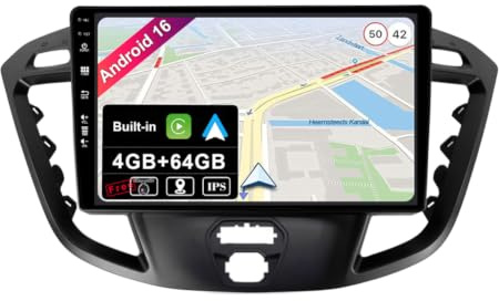 BXLIYER Android 15 IPS Autoradio pour Ford Tourneo Transit Custom (2013-2021) - 2G+64G - sans Fil Carplay + Android Auto - Caméra GRATUITES - 2 Din 9 Pouce - Dab Volant WLAN 4G Fast-Boot Split-Screen