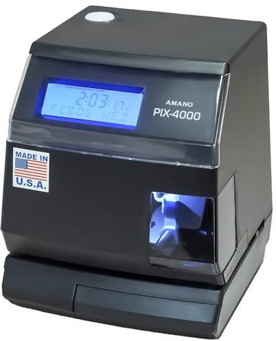 AMANO Heavy-Duty economical, and Fully Automatic Electronic time and Date Stamping Machine (PIX-4000)