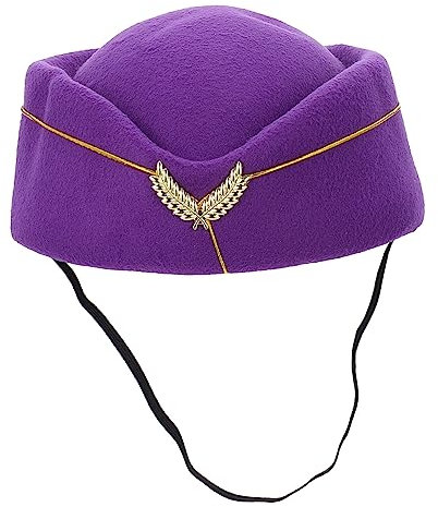 NAMOARLY Stewardess Hut Cosplay Flugbegleiter Kostüm Dekor Einheitsgröße Leichtes Material Elegante Kopfbedeckung Für Partys Halloween Flugthemen