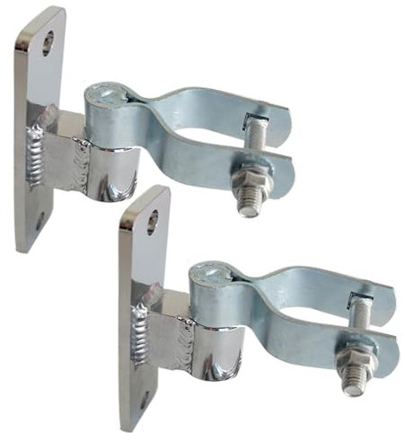 2 Pack 1-3/8 Inch Wall Mount Gate Hinge - Outdoor Gate Hardware Metal Hinges Fence Post Chain Link Fence Frame Hinge