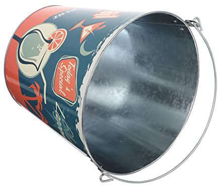 Décorations extérieures Seau à glace vintage Seau à vin Seau à champagne en fer Seau à bouteille de bière garde la glace pour les boissons glacées Refroidisseur de boissons Fêtes Pique-niques Décorati