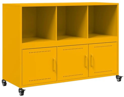 vidaXL Sideboard Senfgelb 100,5x39x72 cm Stahl