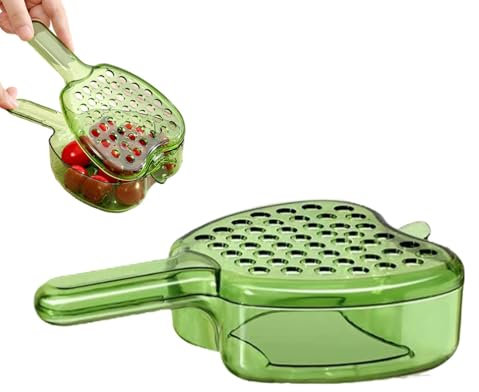Colino da cucina con manico – Colino per frutta e verdura, scolapasta da cucina con manico robusto e coperchio abbinato, mestolo da cucina per bacche, insalate, 20 x 12 x 2 cm