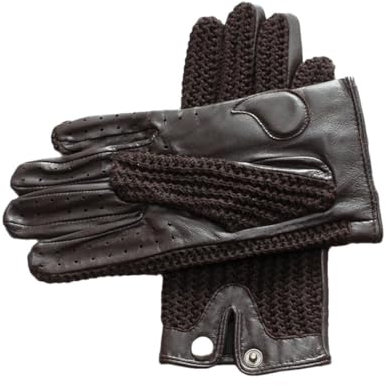 Damen Ziegenleder Touchscreen Lederhandschuhe Motorrad Reiten Ungefüttert Vier Jahreszeiten Dünn Auto Fahren Vollfinger Handschuhe Kaffee 7