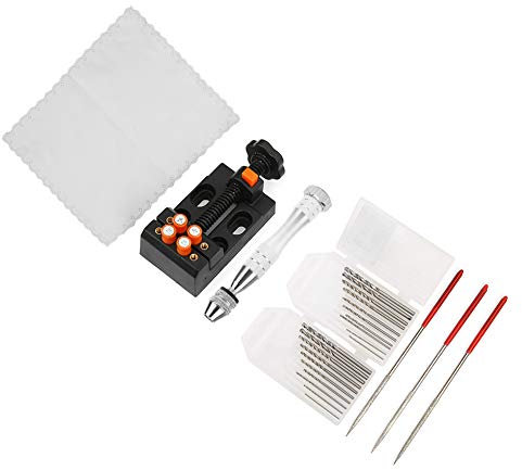 Hand Drill for Jewelry Making, Jewelry Drilling Tool 26PCs Hand Twist Drill Punching Polishing Set Aluminum Alloy 0.5mm-3.0mm Pin Vise Hand Drill for Resin, Wood, Plastic