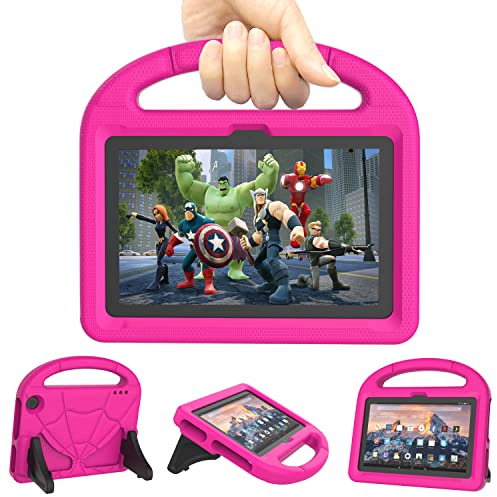 Tablet Case 7inch for Kids - Lightweight Shockproof Case with Stand Handle for 7 Inch Tablet, Incompatible with iPad Samsung Onn Tablet - Pink