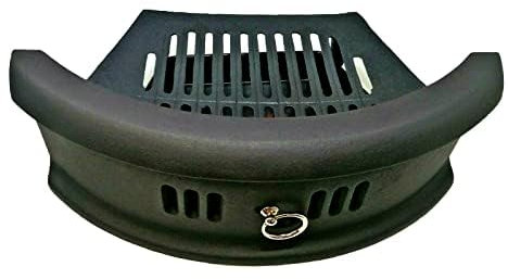 Vintage Decor ® Complete Cast Iron Fire Set. Comprising of Grate Ashpan & Lifting Tool & Bowed Front Fret Black 16 to suit fireplace opening size of 16 inches Solid Fuel Natural Open Fireplace