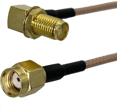 1 Pz RG316 SMA RPSMA a SMA RP SMA spina maschio e femmina connettore jack RF coassiale ponticello coda cavo terminale del cavo 4 pollici ~ 10 piedi(SMA F90 to RPSMA M,10inch (25CM))