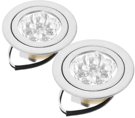 TOBBOMEY 2pcs Round Design LED Kitchen Hood Light Bulbs Cold White Light Replacement Bulbs for Dc12v Easy to Install for Kitchens